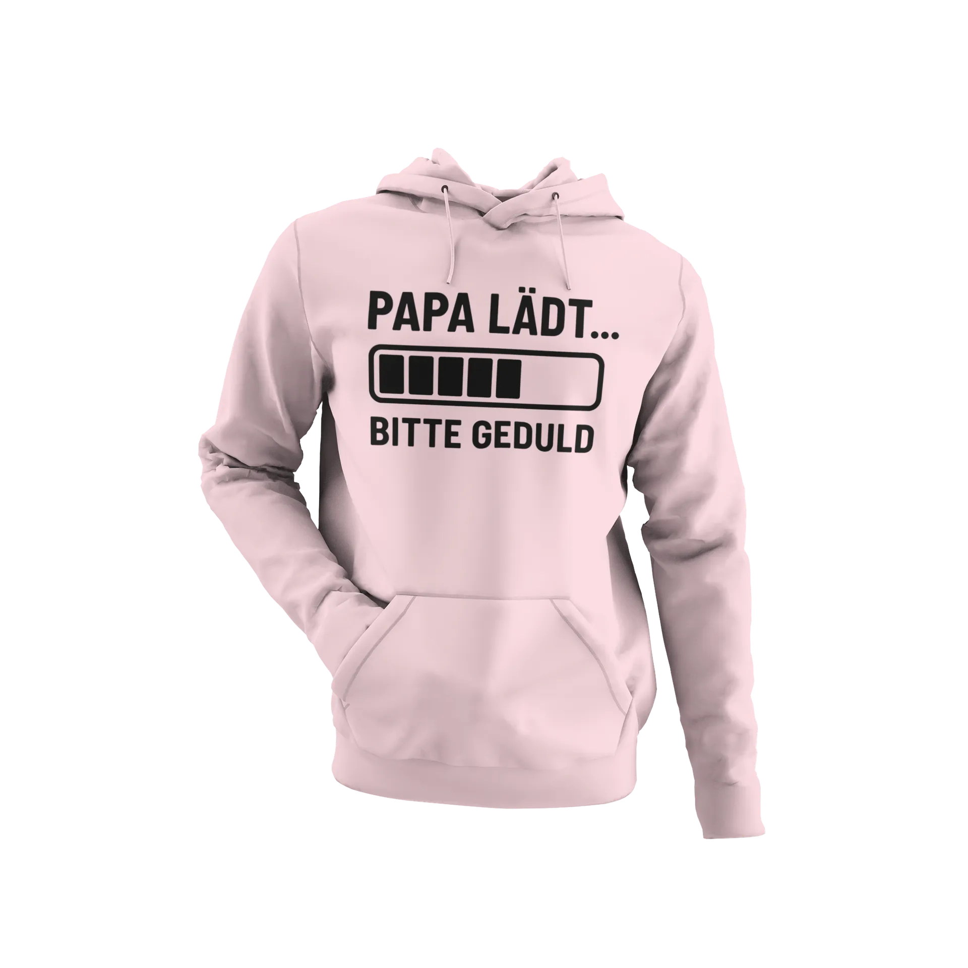 BIGTIME Vatertag Papa lädt Hoodie Kinder Rosa Front #farbe_rosa