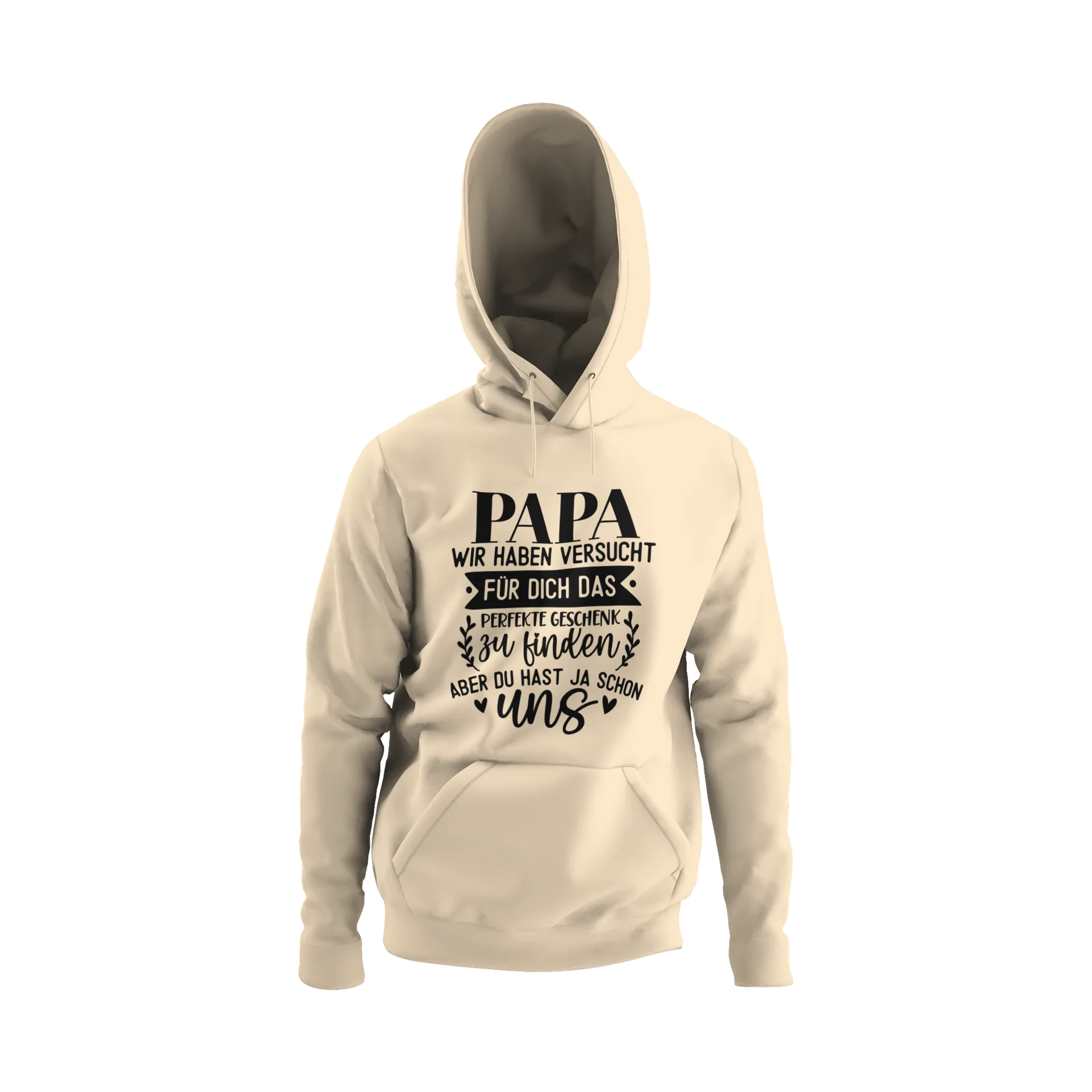 BIGTIME Vatertag Perfektes Geschenk - Vatertag Hoodie Unisex Sand Front #farbe_sand