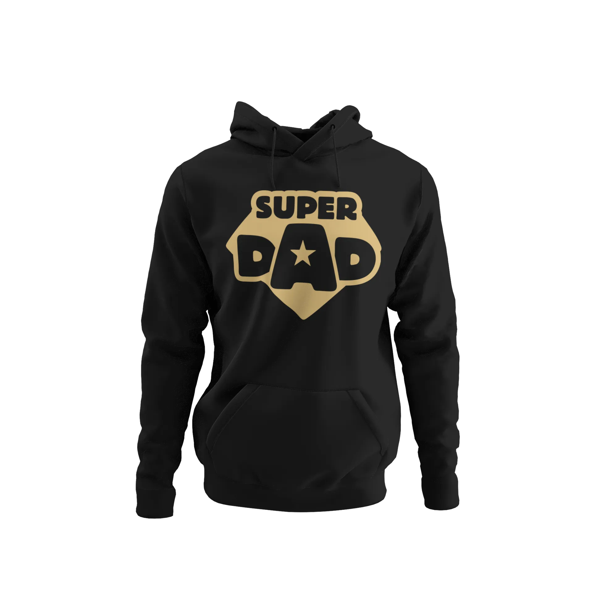 BIGTIME Vatertag Super Dad Hoodie Unisex Schwarz Front