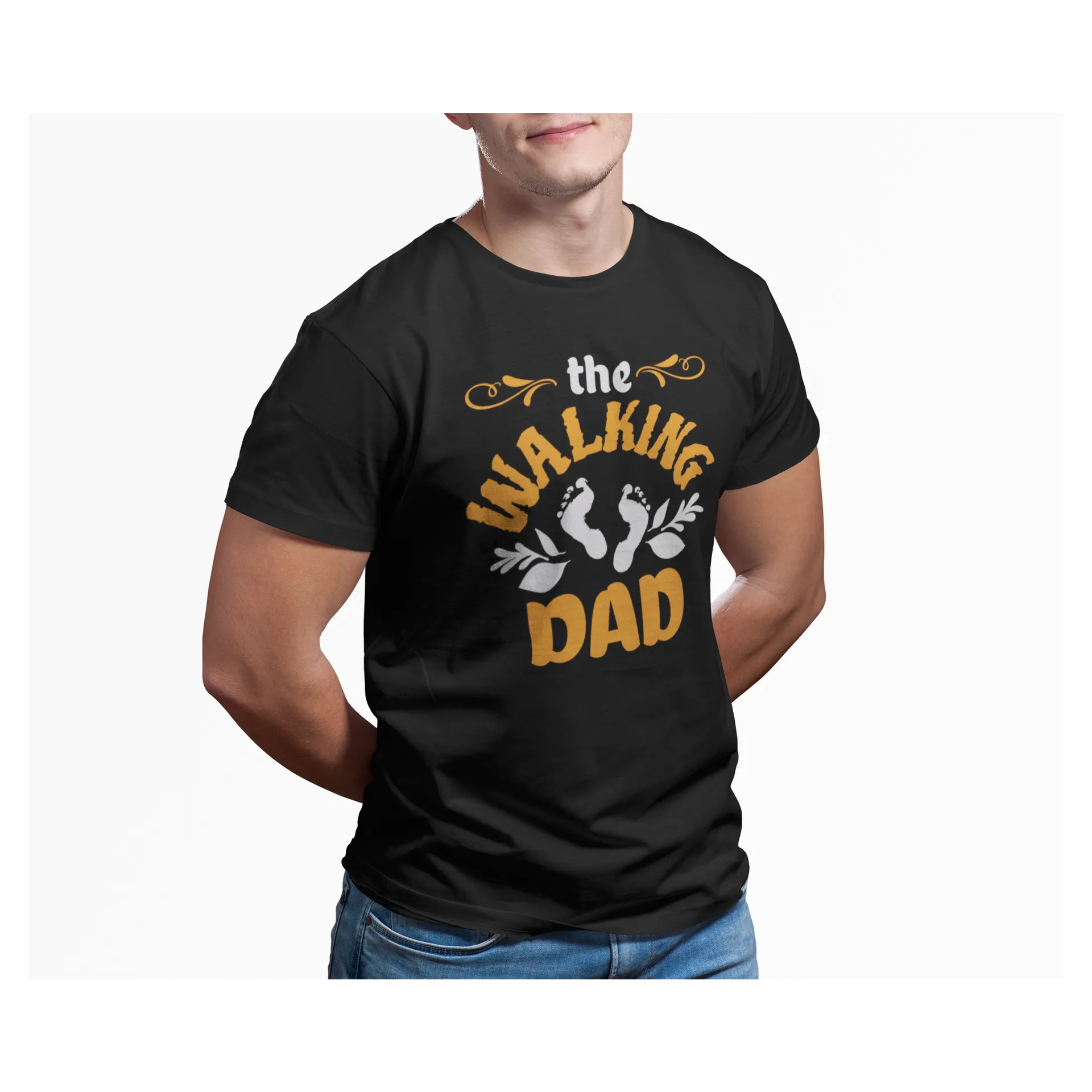 BIGTIME Vatertag The Walking Dad 2 T-Shirt Unisex schwarz Front
