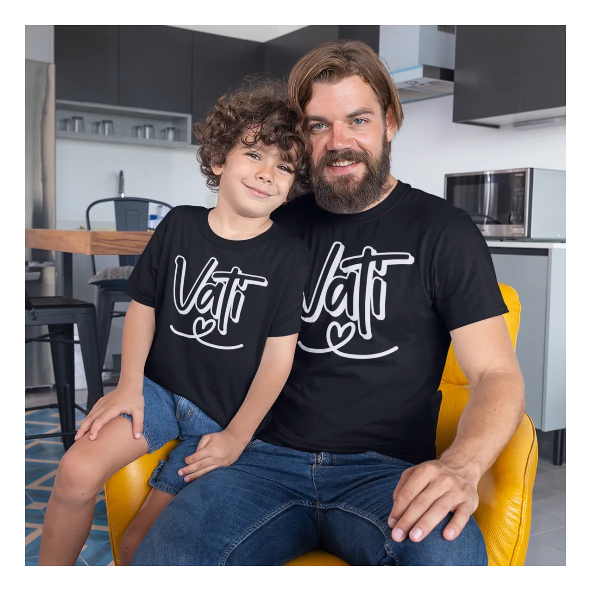 BIGTIME Vatertag Vati T-Shirt Kinder Schwarz Front