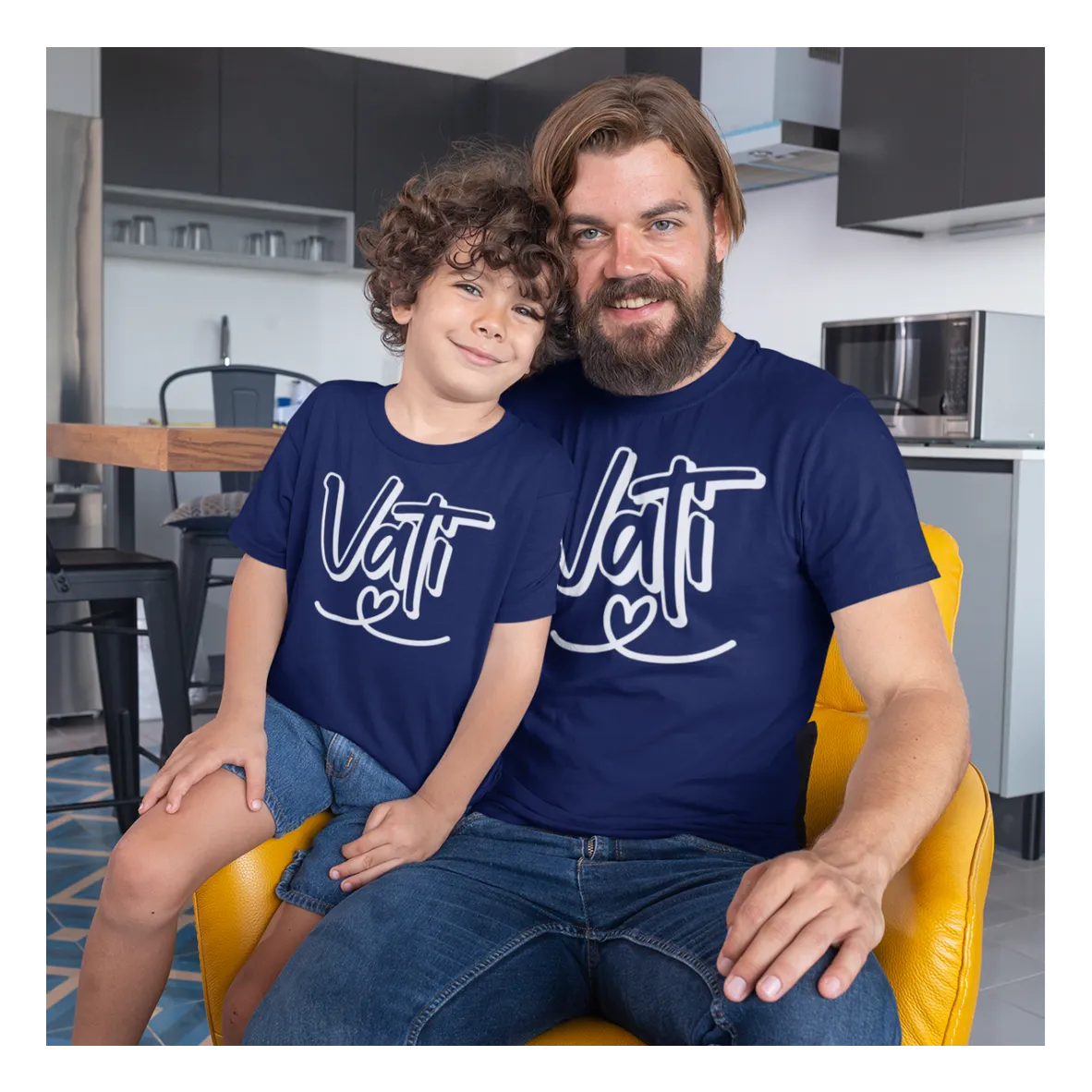 BIGTIME Vatertag Vati T-Shirt Unisex Navyblau Front