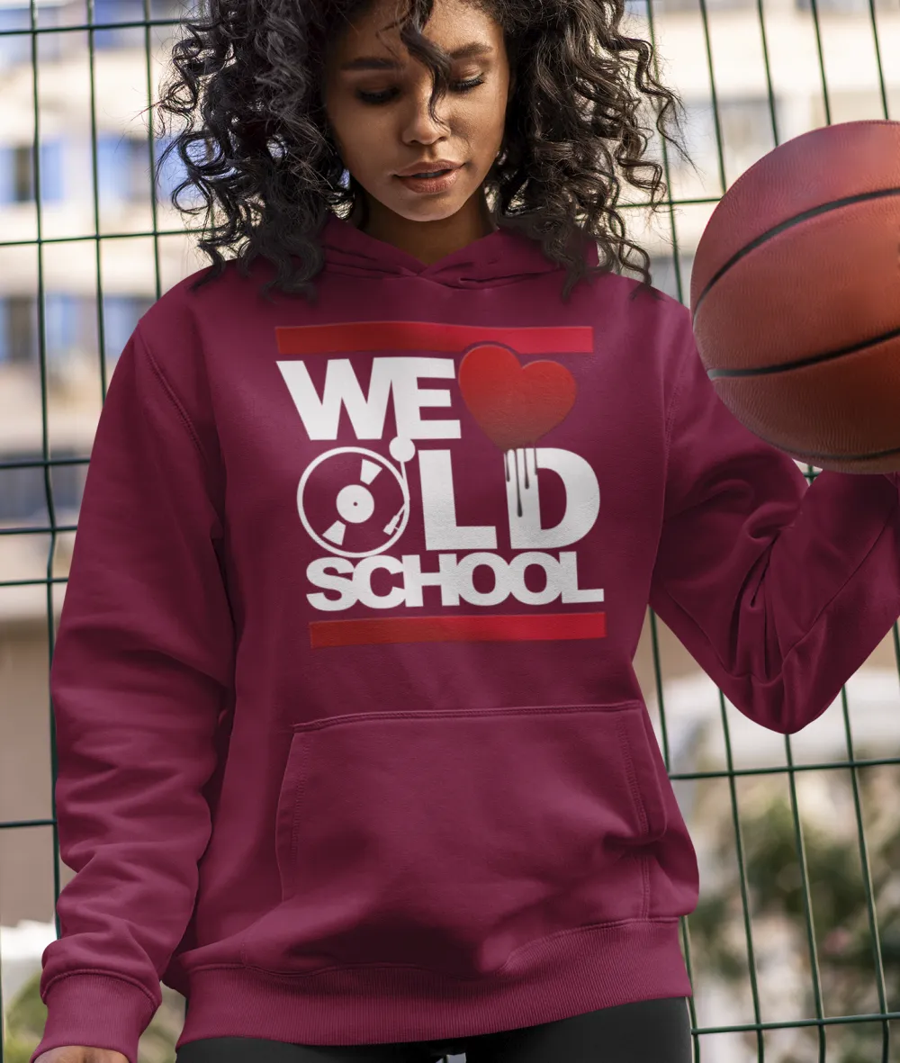 BIGTIME WE LOVE OLDSCHOOL Queen Hooded Sweat bordeaux Front