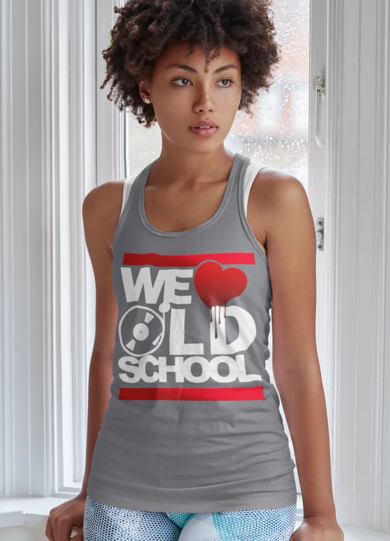 BIGTIME WE LOVE OLDSCHOOL - Women´s Tank Top anthrazit Front