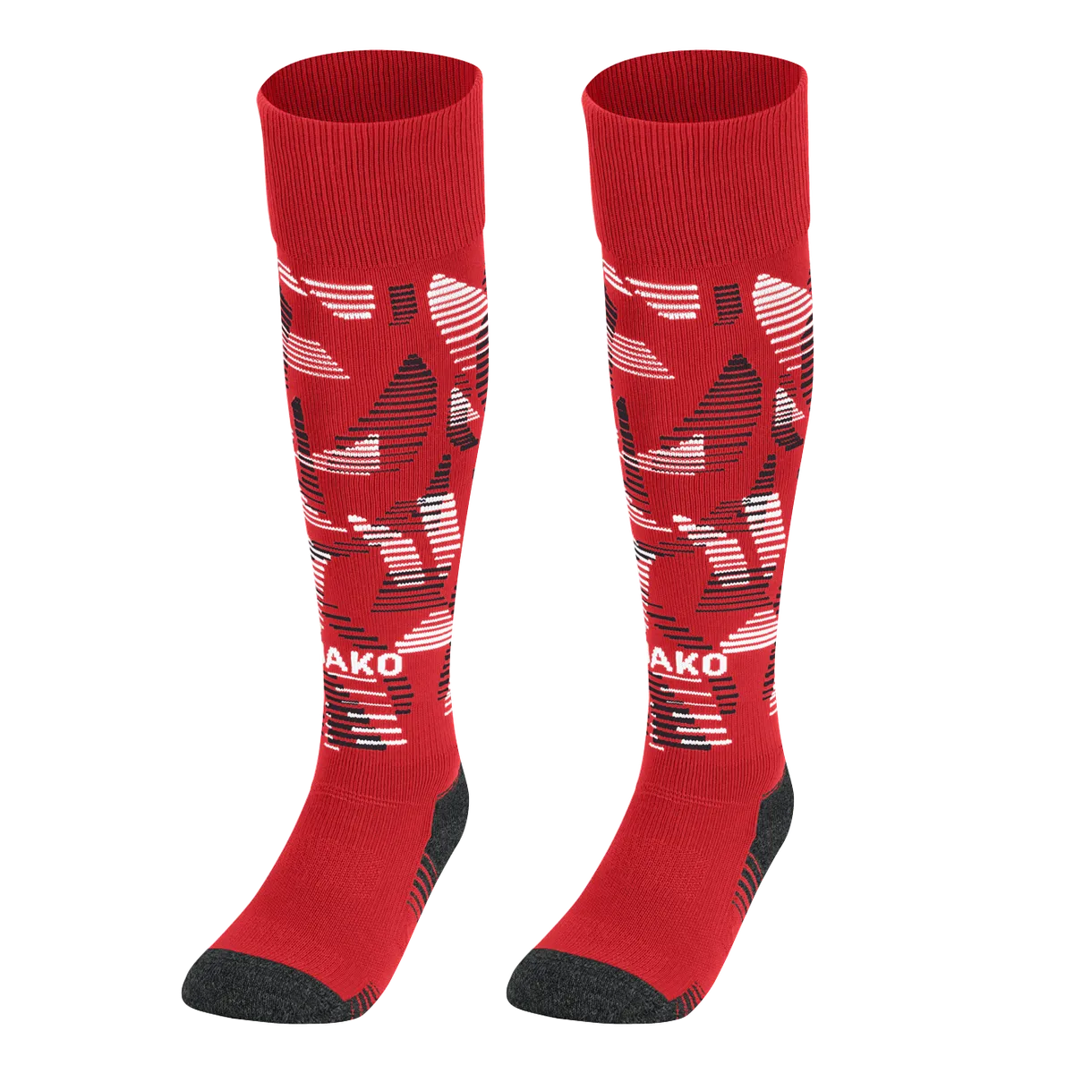 JAKO Stutzenstrumpf Sonic Unisex rot/schwarz/weiß Front 