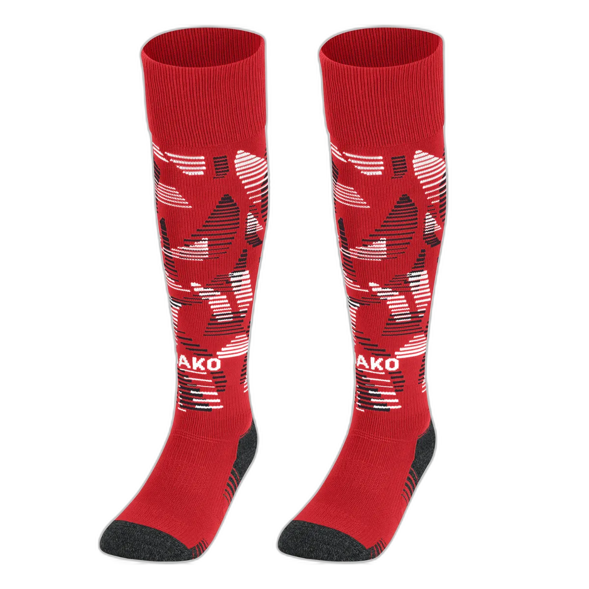 Jako Stutzenstrumpf Sonic Unisex rot/schwarz/weiß Front 