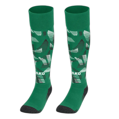 Jako Stutzenstrumpf Sonic Unisex grün/schwarz/weiß Front 
