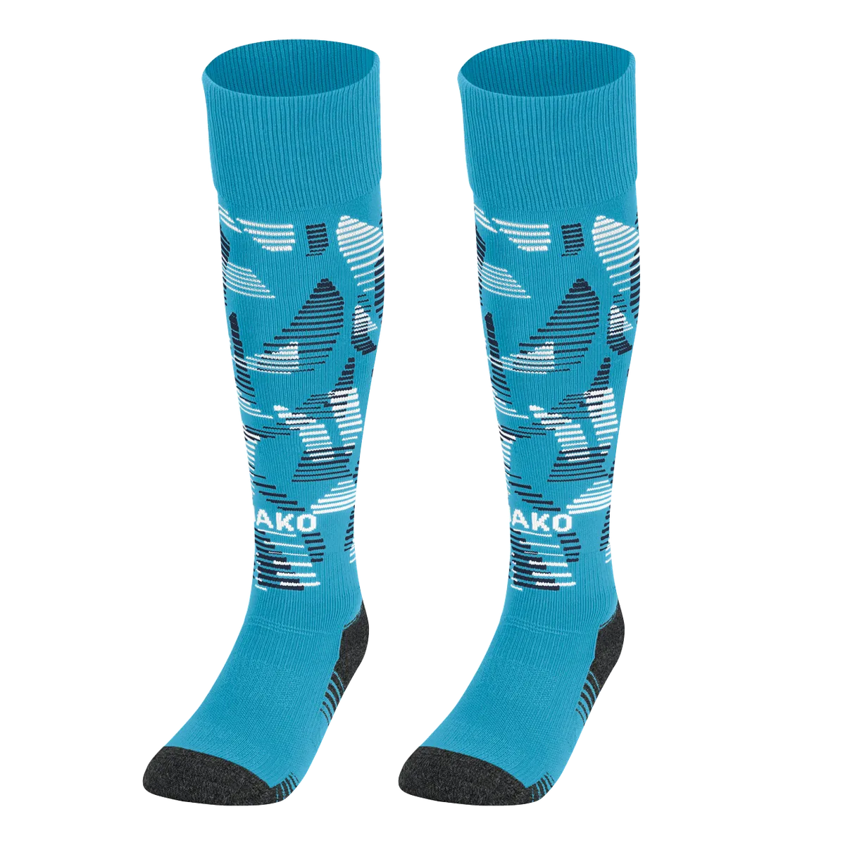 JAKO Stutzenstrumpf Sonic Unisex aqua/marine/weiß Front #farbe_aqua-marine-weiss