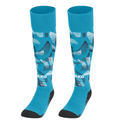JAKO Stutzenstrumpf Sonic Unisex aqua/marine/weiß Front 