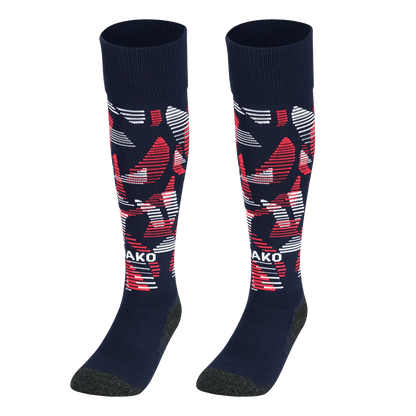JAKO Stutzenstrumpf Sonic Unisex marine/rot/weiß Front 