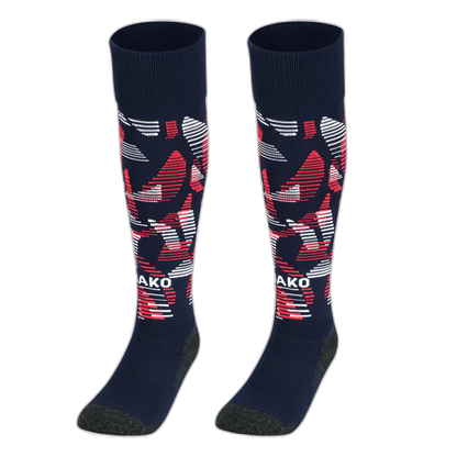 Jako Stutzenstrumpf Sonic Unisex marine/rot/weiß Front 