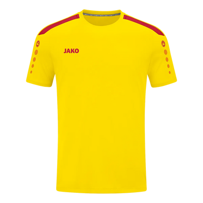JAKO Trikot Power Kurzarm Kinder citro/rot Front 