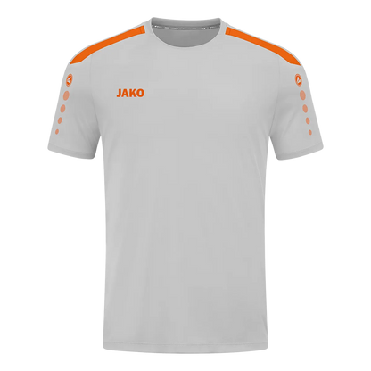 JAKO Trikot Power Kurzarm Damen soft grey/neonorange Front 
