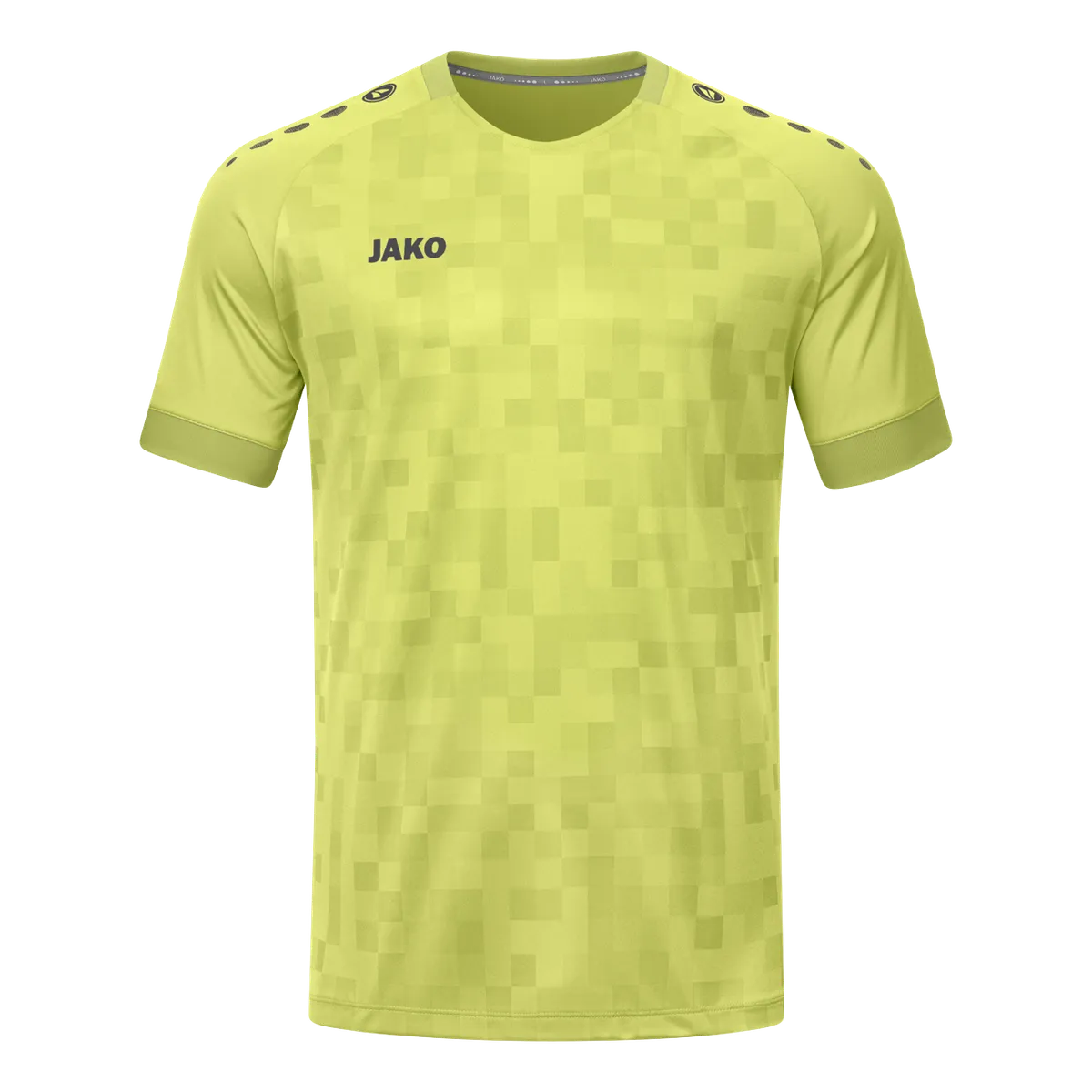 JAKO Trikot Pixel Kurzarm Unisex leuchtgelb Front 