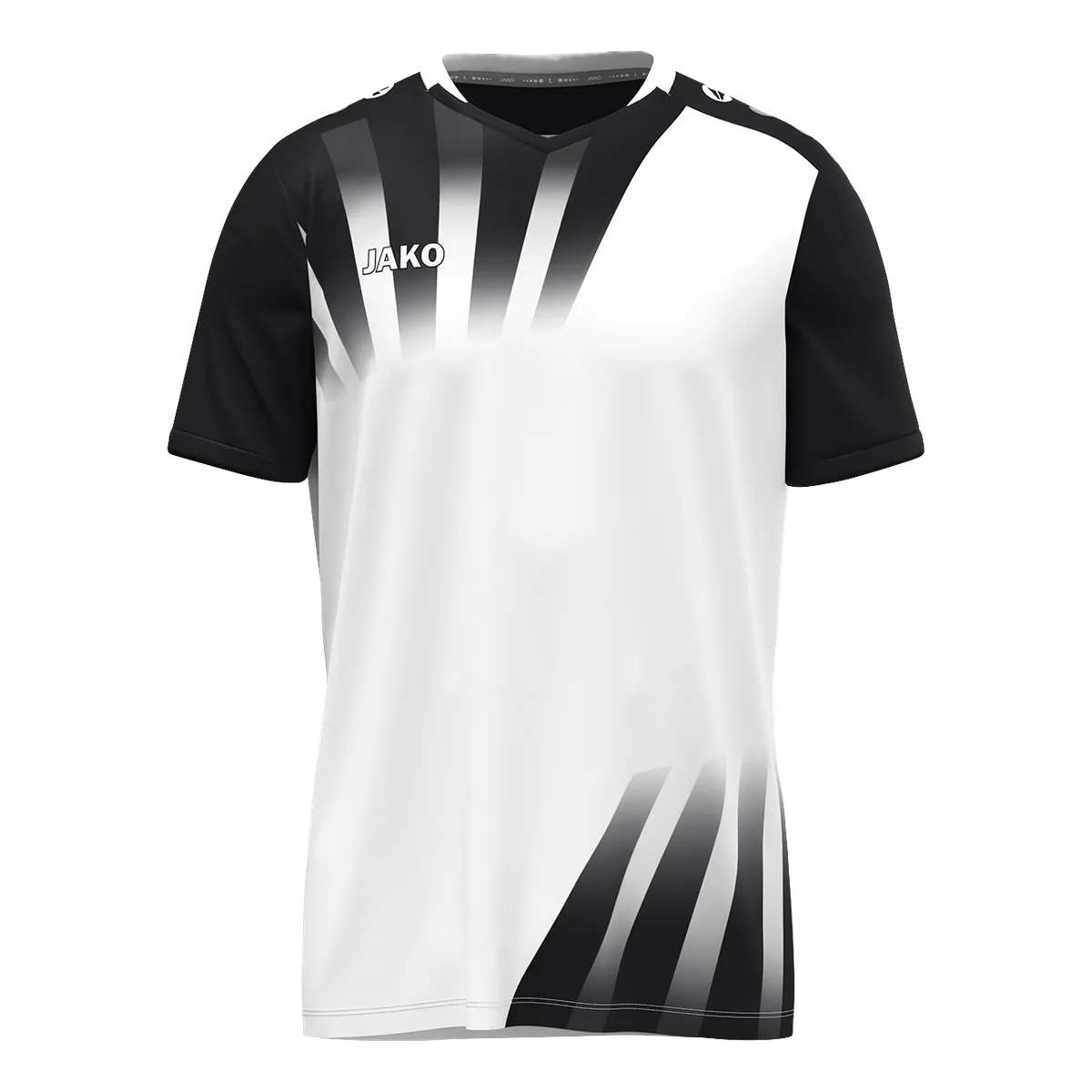 JAKO Trikot Vintage Kurzarm Unisex weiß/schwarz Front 