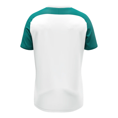 JAKO Trikot Vintage Kurzarm Unisex weiß/türkis Rücken 