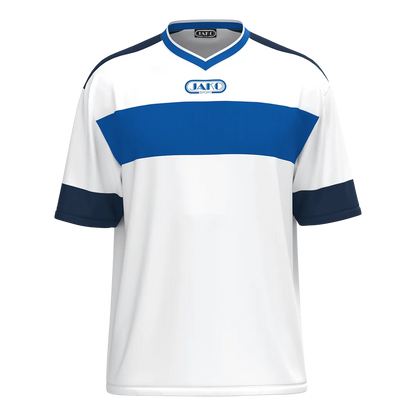 JAKO Trikot Club 92 Kurzarm Unisex  weiß/royal/marine Front 