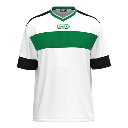 JAKO Trikot Club 92 Kurzarm Unisex weiß/sportgrün/schwarz Front 