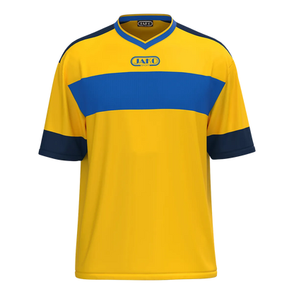 JAKO Trikot Club 92 Kurzarm Unisex gelb/royal/navy Front 