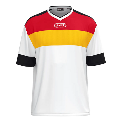 JAKO Trikot Club 92 Kurzarm Unisex weiß/gelb/rot/schwarz Front 