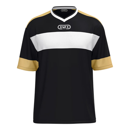 JAKO Trikot Club 92 Kurzarm Unisex schwarz/weiß/gold Front 