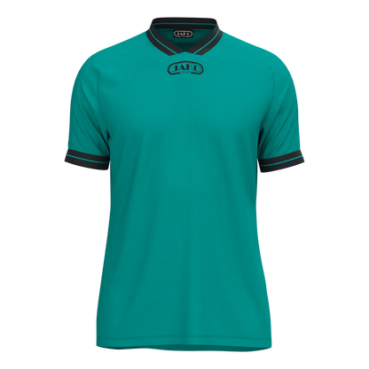 JAKO Trikot Retro Kurzarm Kinder türkis Front 