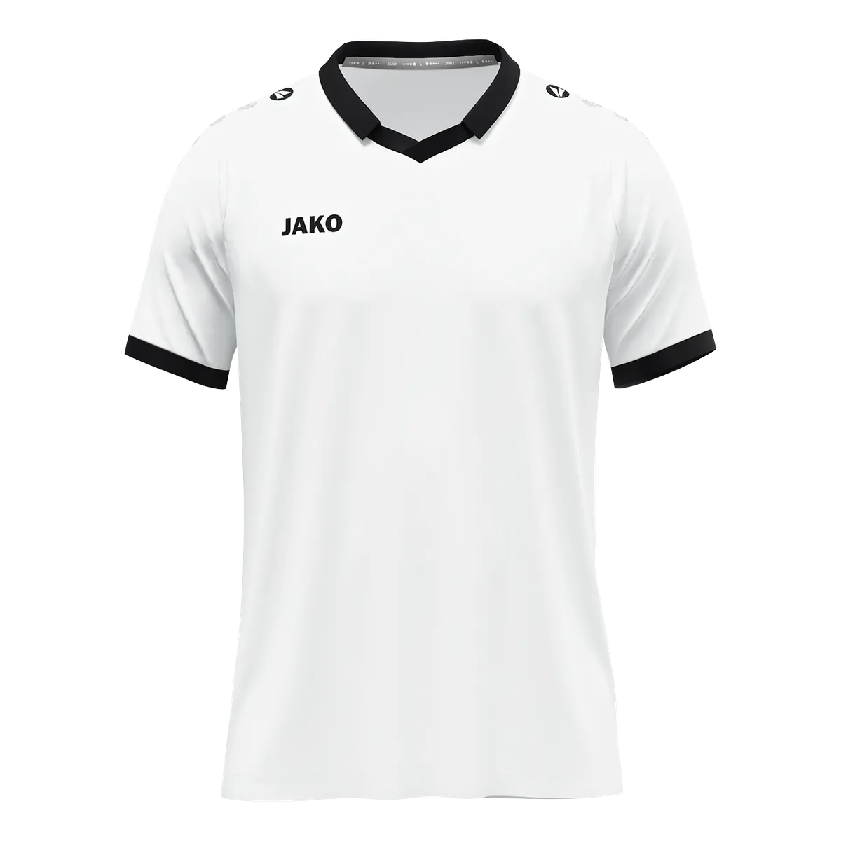 JAKO Trikot Glory Kurzarm Unisex weiß/schwarz Front 