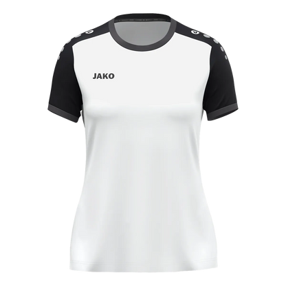 JAKO Trikot Dynamic Kurzarm Damen weiß/schwarz/anthrazit Front 