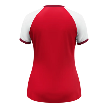 JAKO Trikot Dynamic Kurzarm Damen rot/weiß/dunkelrot Rücken 