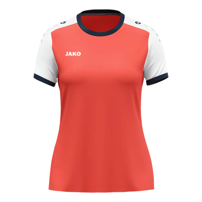 JAKO Trikot Dynamic Kurzarm Damen coral/weiß/marine Front 