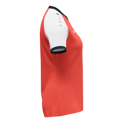 JAKO Trikot Dynamic Kurzarm Damen coral/weiß/marine Seite 