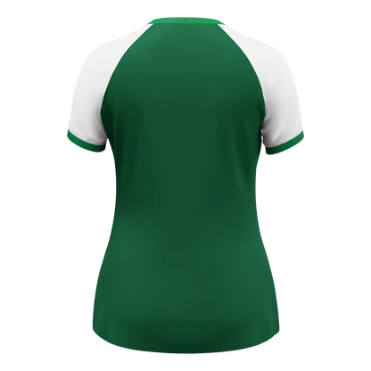 JAKO Trikot Dynamic Kurzarm Damen dunkelgrün/weiß/grün Rücken 
