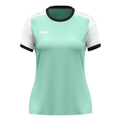 JAKO Trikot Dynamic Kurzarm Damen minze/weiß/marine Front 
