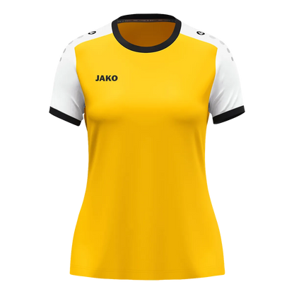 JAKO Trikot Dynamic Kurzarm Damen gelb/weiß/schwarz Front 