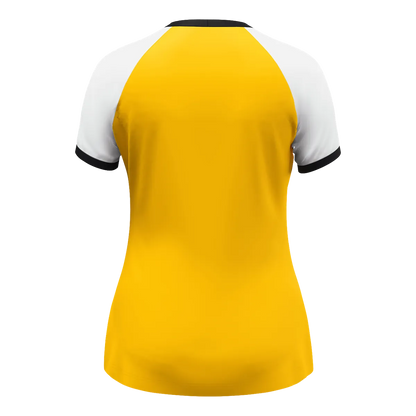 JAKO Trikot Dynamic Kurzarm Damen gelb/weiß/schwarz Rücken 