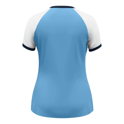 JAKO Trikot Dynamic Kurzarm Damen skyblue/weiß/marine Rücken 