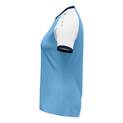 JAKO Trikot Dynamic Kurzarm Damen skyblue/weiß/marine Seite 