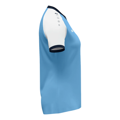 JAKO Trikot Dynamic Kurzarm Damen skyblue/weiß/marine Seite 