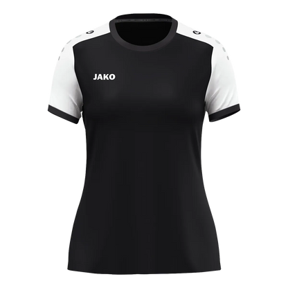 JAKO Trikot Dynamic Kurzarm Damen schwarz/weiß/anthrazit Front 