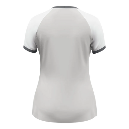 JAKO Trikot Dynamic Kurzarm Damen hellgrau/weiß/grau Rücken 