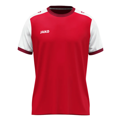 JAKO Trikot Dynamic Kurzarm Kinder rot/weiß/dunkelrot Front 