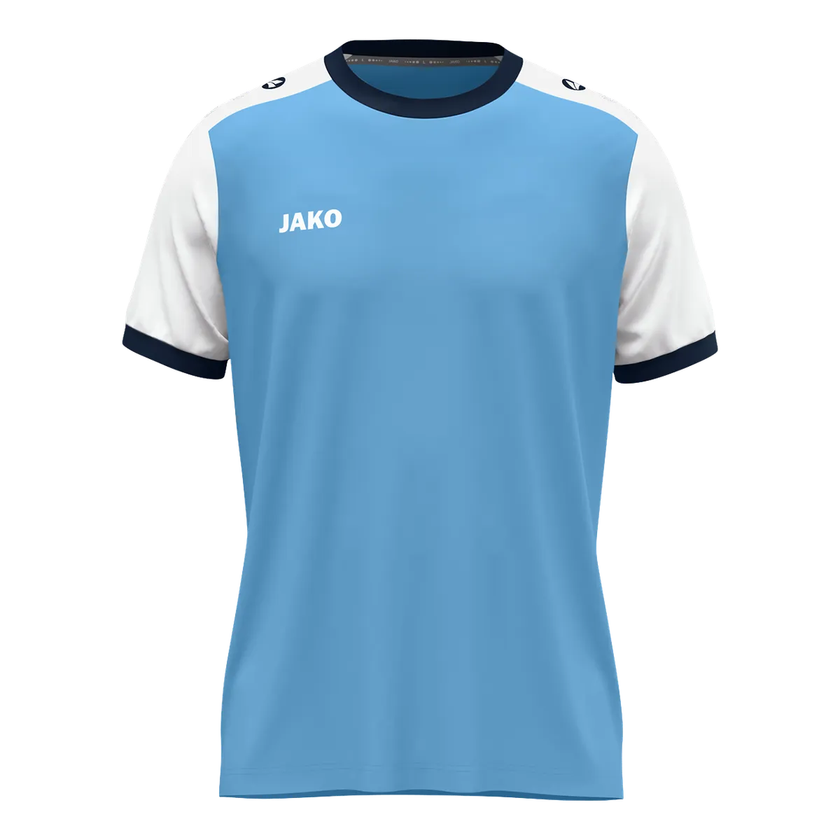 JAKO Trikot Dynamic Kurzarm Unisex skyblue/weiß/marine Front 