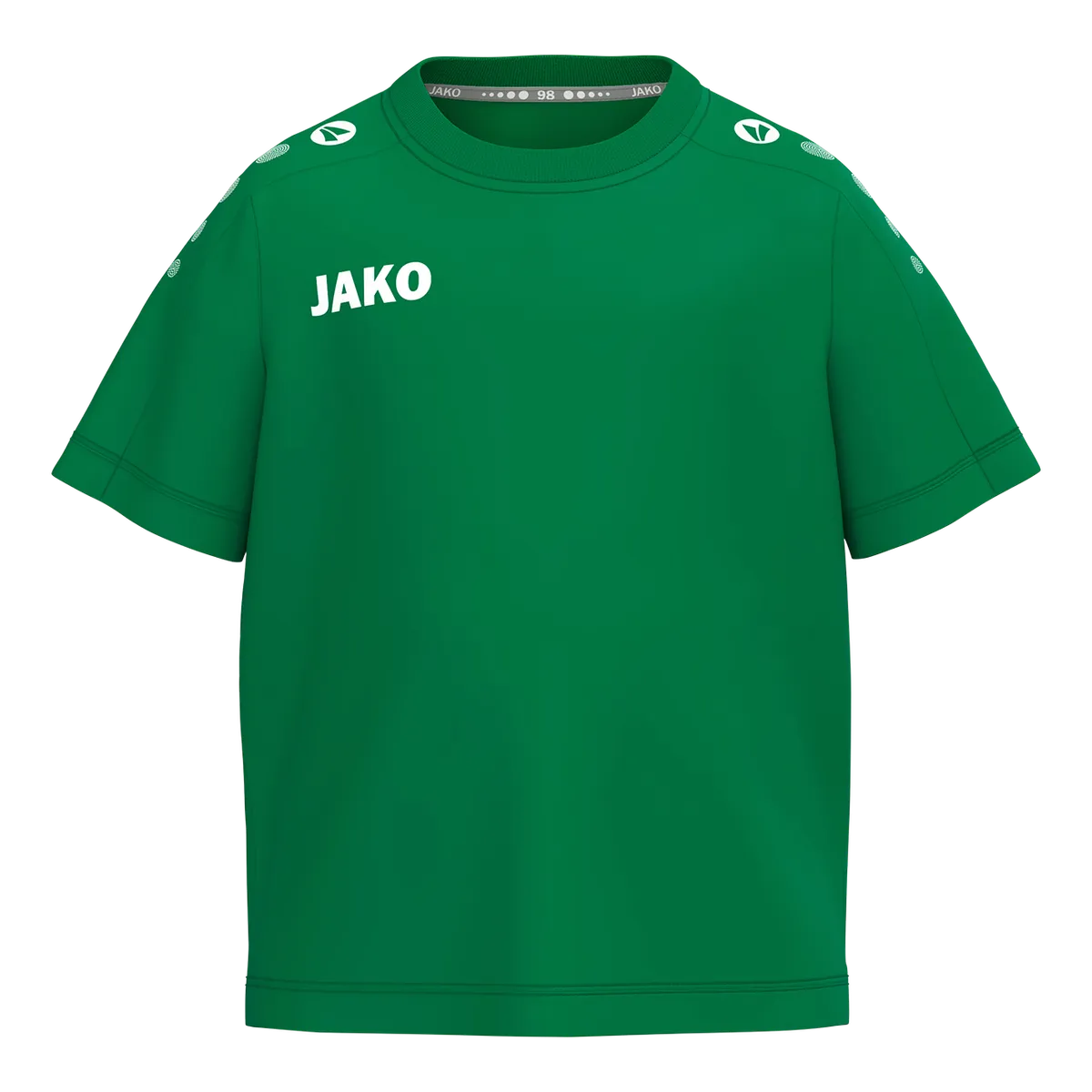 JAKO T-Shirt ONE Cotton Kurzarm Kinder sportgrün Front 