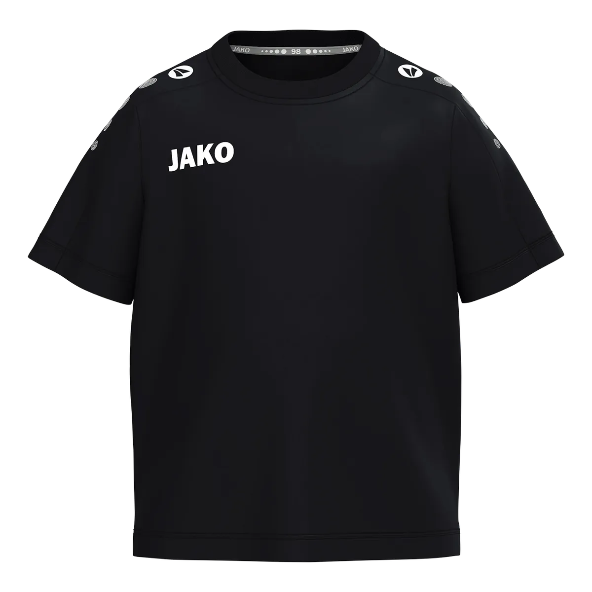 JAKO T-Shirt ONE Cotton Kurzarm Kinder schwarz Front #farbe_schwarz