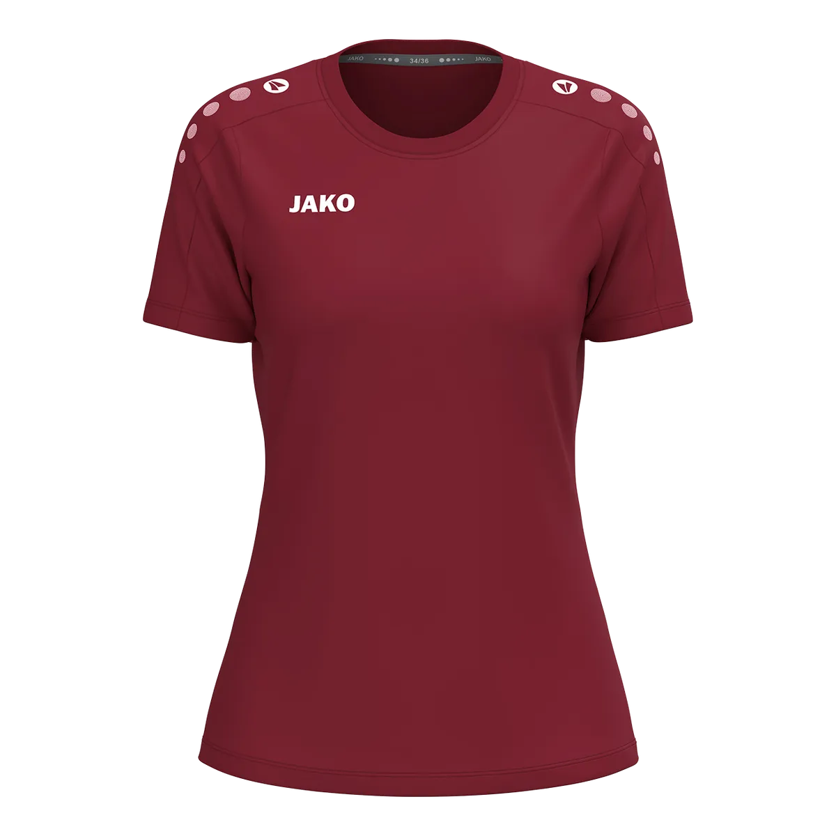 JAKO T-Shirt ONE Cotton Kurzarm Damen bordeaux Front 
