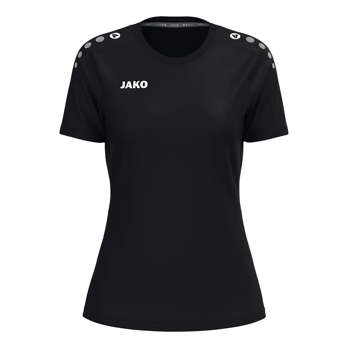 JAKO T-Shirt ONE Cotton Kurzarm Damen schwarz Front #farbe_schwarz