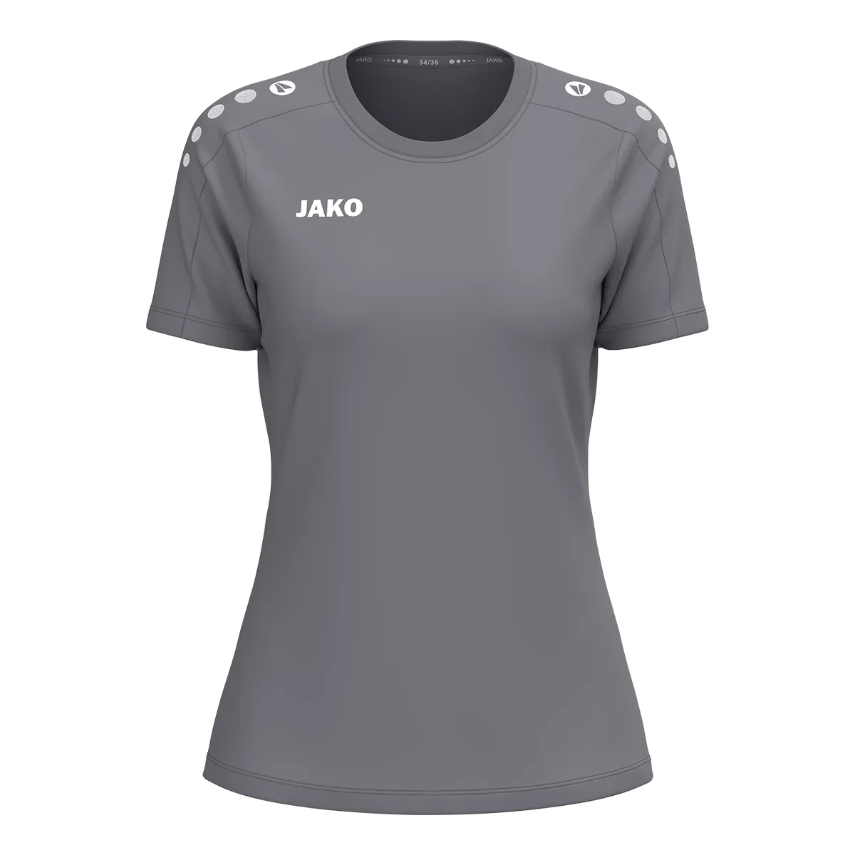 JAKO T-Shirt ONE Cotton Kurzarm Damen grau Front 