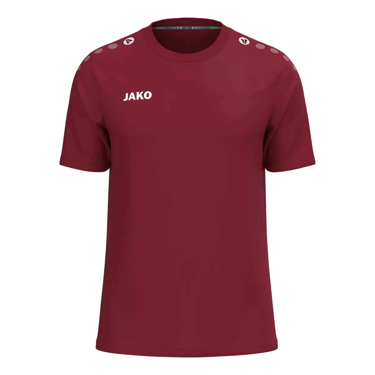 JAKO T-Shirt ONE Cotton Kurzarm Kinder bordeaux Front 