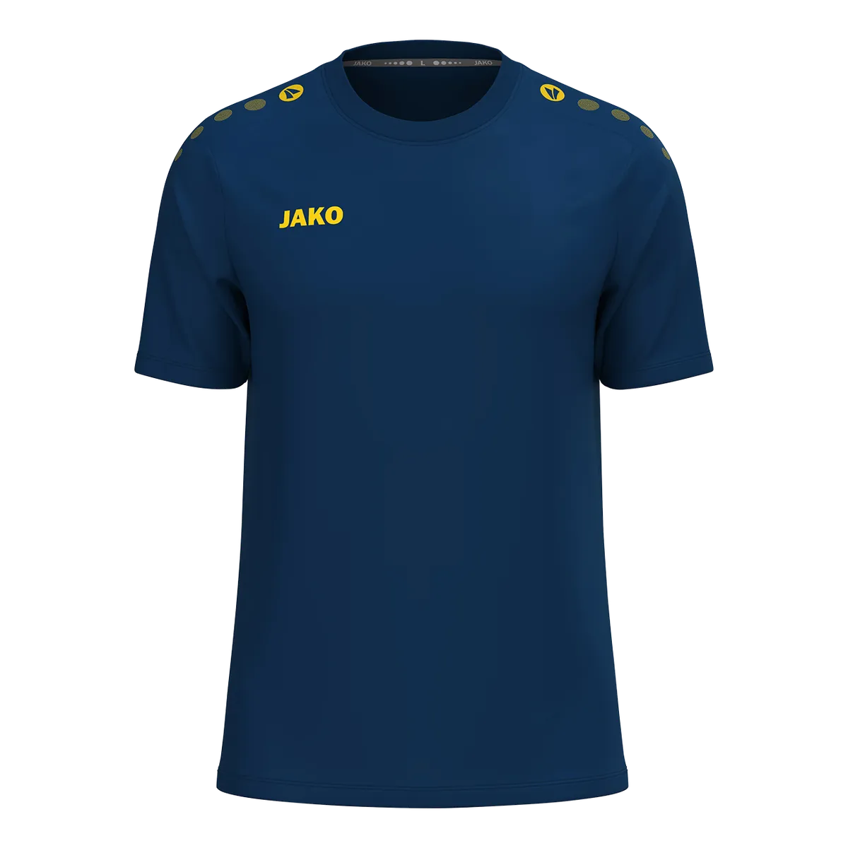 JAKO T-Shirt ONE Cotton Kurzarm Unisex navy/citro Front 