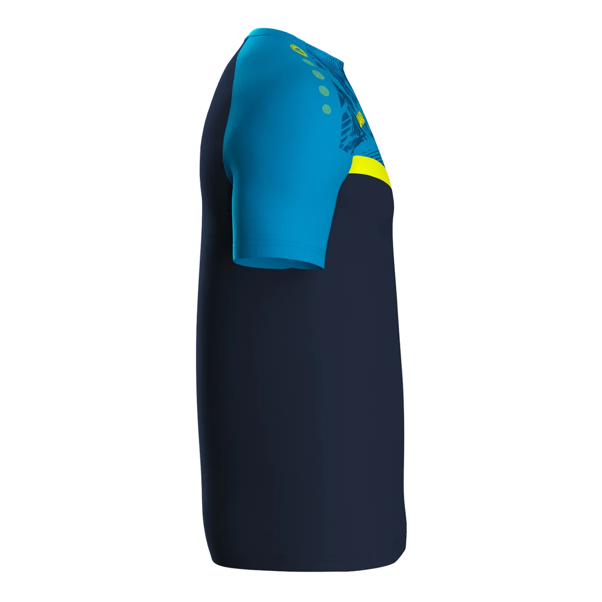JAKO T-Shirt Iconic Kurzarm Unisex marine/JAKO blau/neongelb Seite 